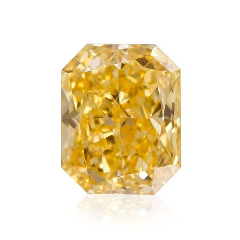 1.06 carat, Fancy Intense Yellowish Orange Diamond, Radiant Shape