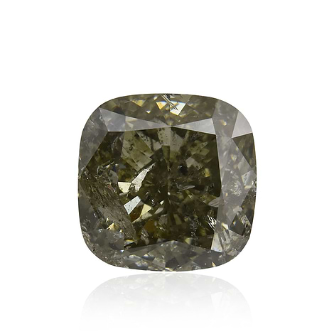3.55 carat, Chameleon Diamond, Cushion Shape, (I2) Clarity, GIA, SKU 393772