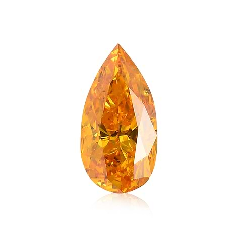 0.24 carat, Fancy Vivid Yellow Orange Diamond, Pear Shape, (SI2) Clarity,  GIA, SKU 600760