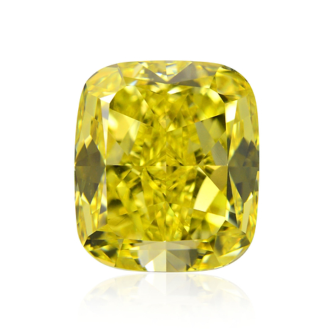 2.39 carat, Fancy Vivid Yellow, Cushion Shape, IF Clarity, GIA, SKU 255488
