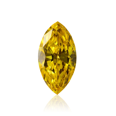 0.27 carat, Fancy Vivid Orangy Yellow Diamond, Marquise Shape, (I1) Clarity, GIA