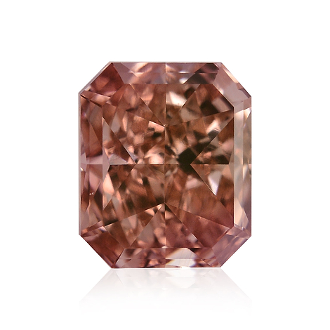 0.50 carat, Fancy Intense Orangy Pink Diamond, Radiant Shape, VS2 Clarity, GIA
