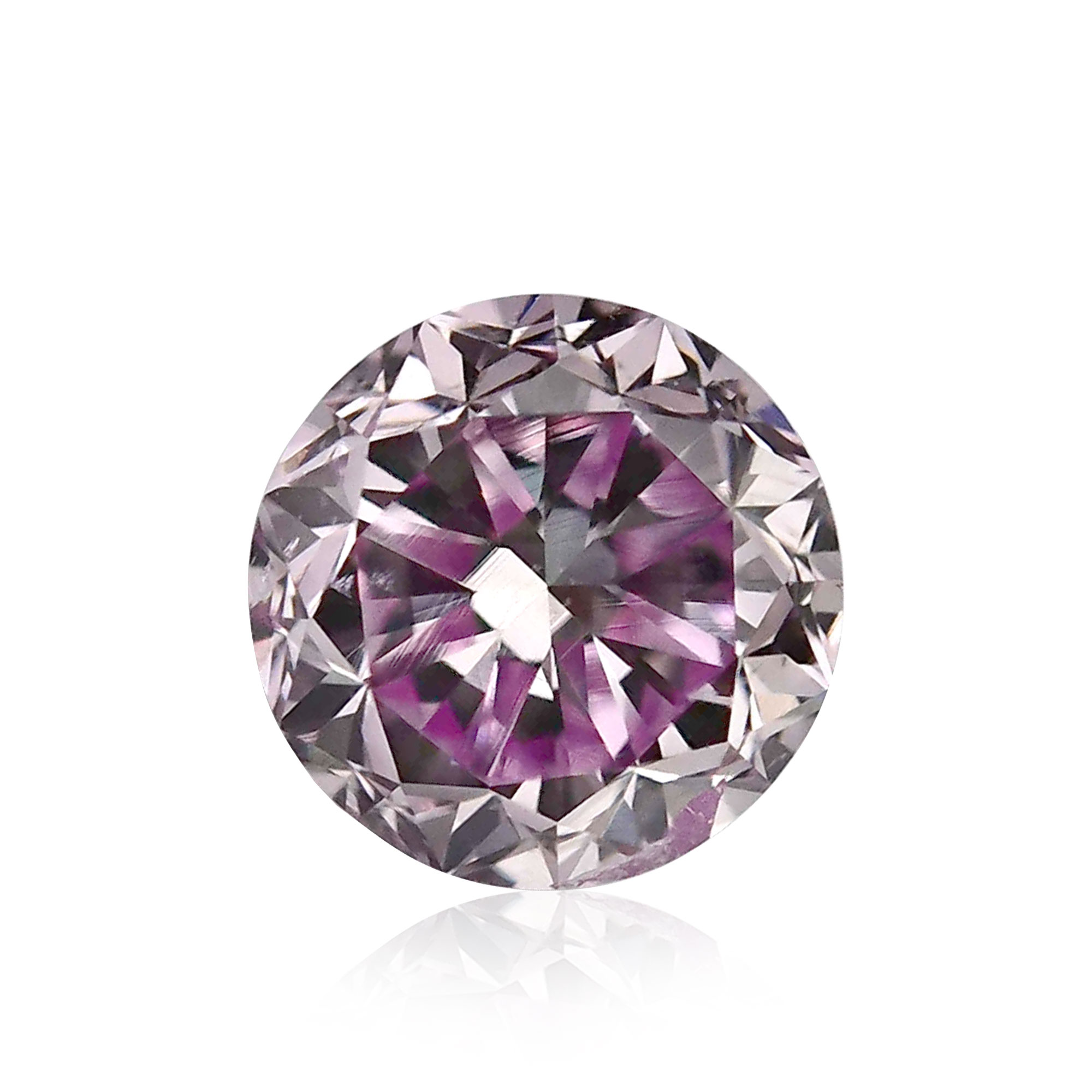 0.42 carat, Fancy Pink Purple Diamond, Round Shape, I1 Clarity, GIA, SKU  162831
