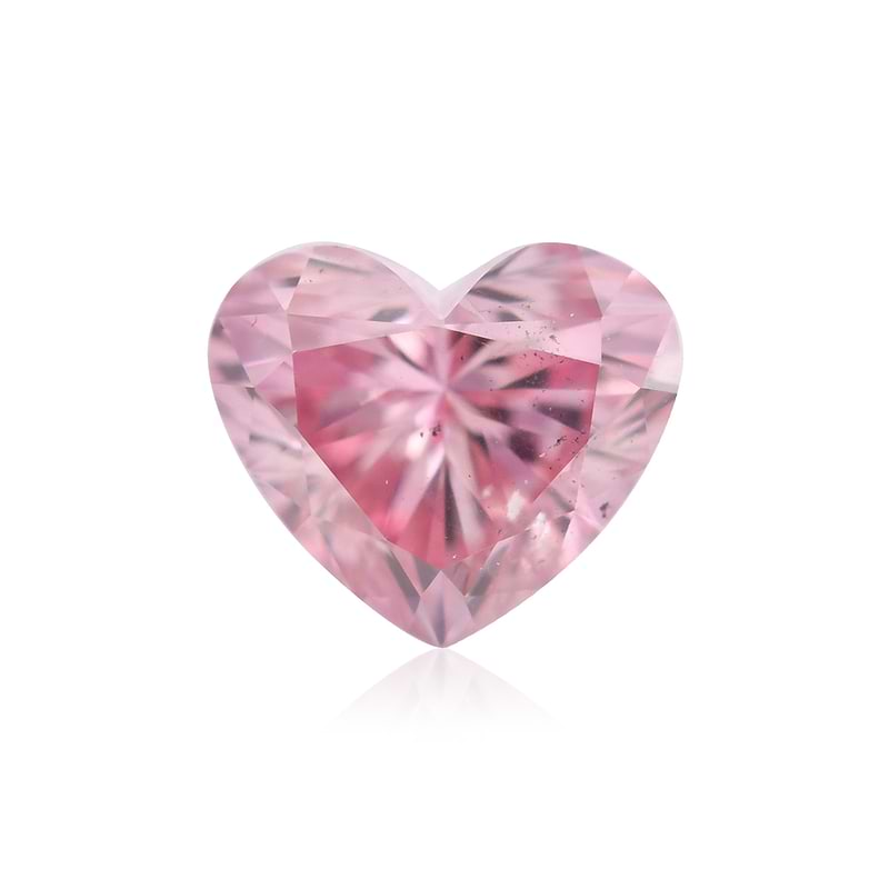 0.17 carat, Fancy Intense Pink Diamond, 4P, Heart Shape, SI2