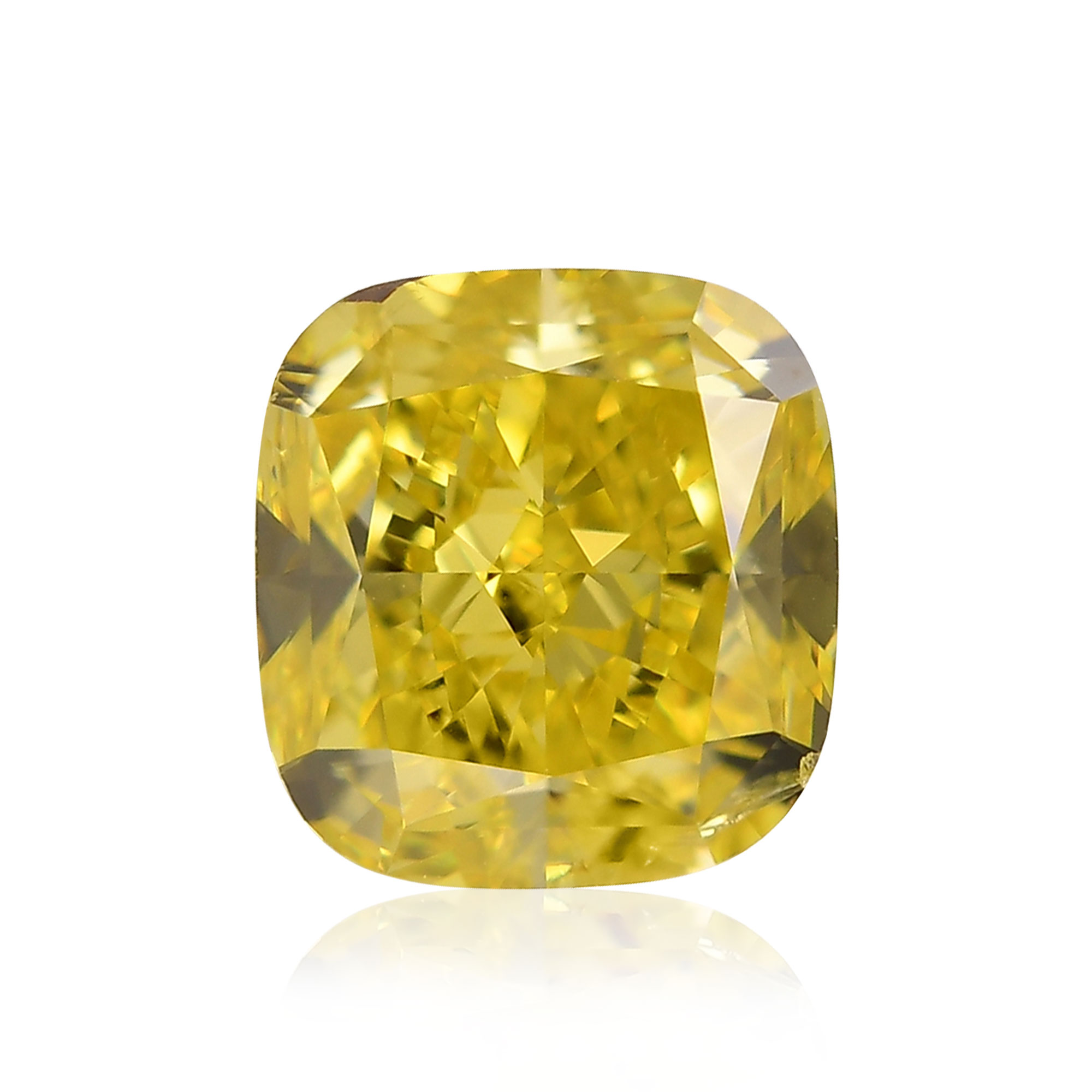 3.00 carat, Fancy Vivid Yellow Diamond, Cushion Shape, SI2 Clarity, GIA,  SKU 426189