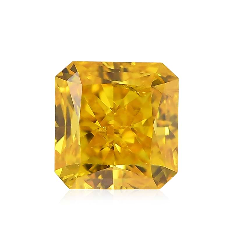 0.50 carat, Fancy Vivid Orange Yellow Diamond, Radiant Shape, SI2 Clarity,  GIA, SKU 435103