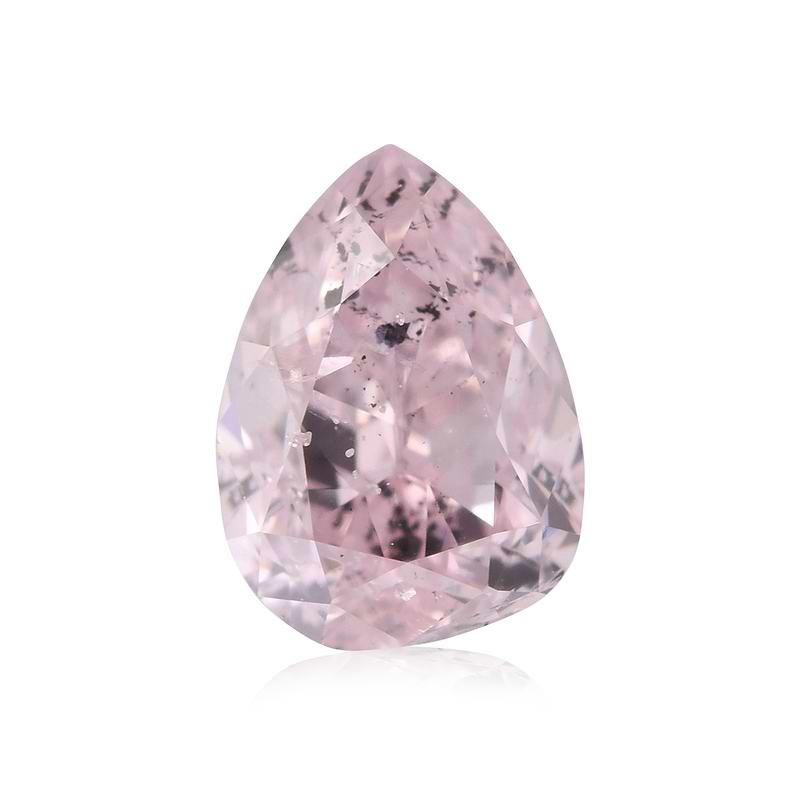 0.39 carat, Fancy Purplish Pink Diamond, Pear Shape, (I2) Clarity, GIA, SKU 451197