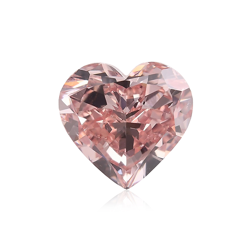 2.01 carat, Fancy Intense Orangy Pink Diamond, Heart Shape, SI1