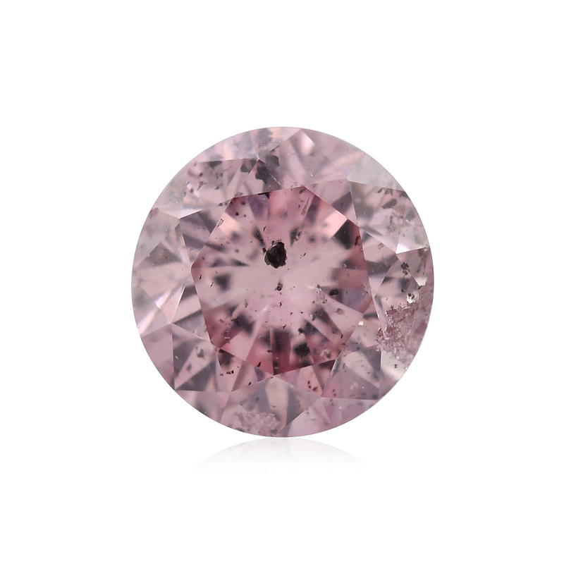 0.22 carat, Fancy Brownish Purplish Pink Diamond, Round Shape, (I1)  Clarity, GIA, SKU 457838