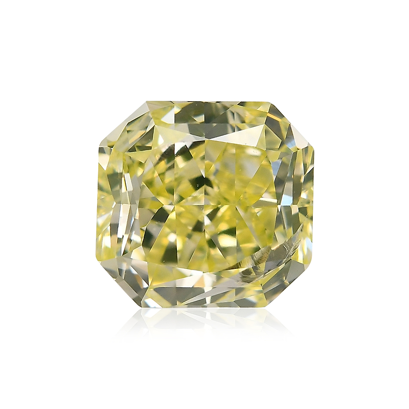 1.31 carat, Fancy Light Greenish Yellow Diamond, Radiant Shape 