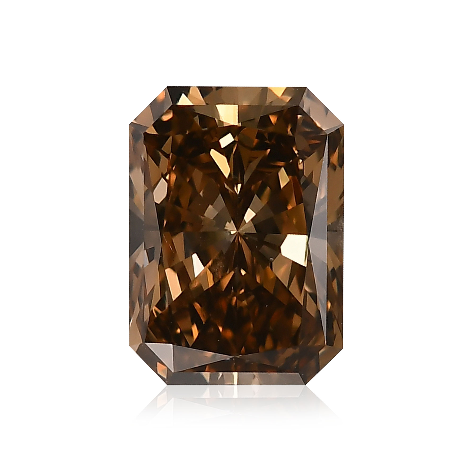 2.13 carat, Fancy Dark Yellowish Brown Diamond, Radiant