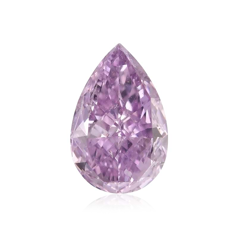 045 Carat Fancy Intense Pinkish Purple Diamond Pear Shape I1