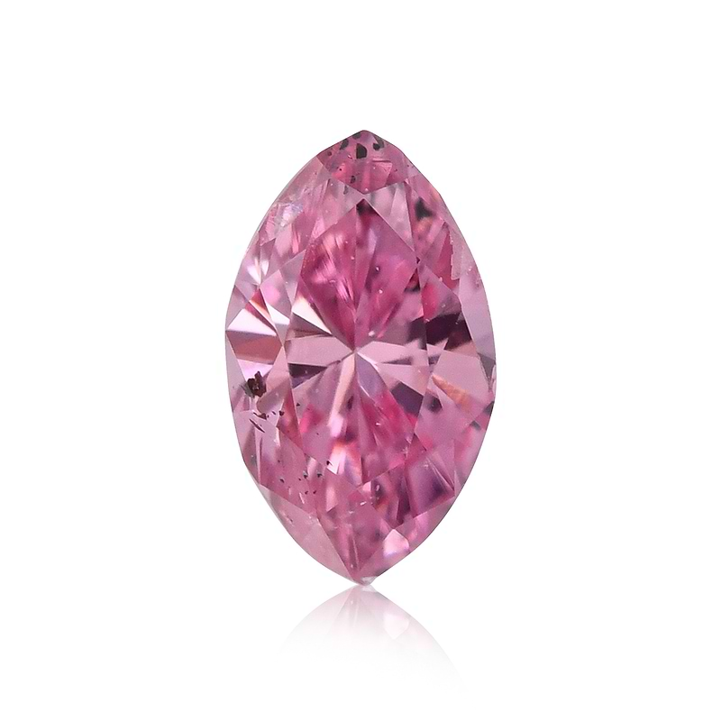 0.11 carat, Fancy Intense Purplish Pink Diamond, Marquise Shape, (I1)  Clarity, GIA, SKU 568914