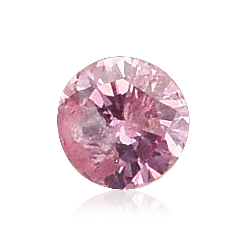 0.06 carat, Fancy Intense Purplish Pink Diamond, Round Shape, GIA, SKU  577429