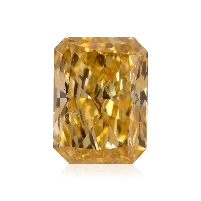 1.14 carat, Fancy Intense Orange Yellow Diamond, Radiant Shape, SI2  Clarity, GIA, SKU 578508