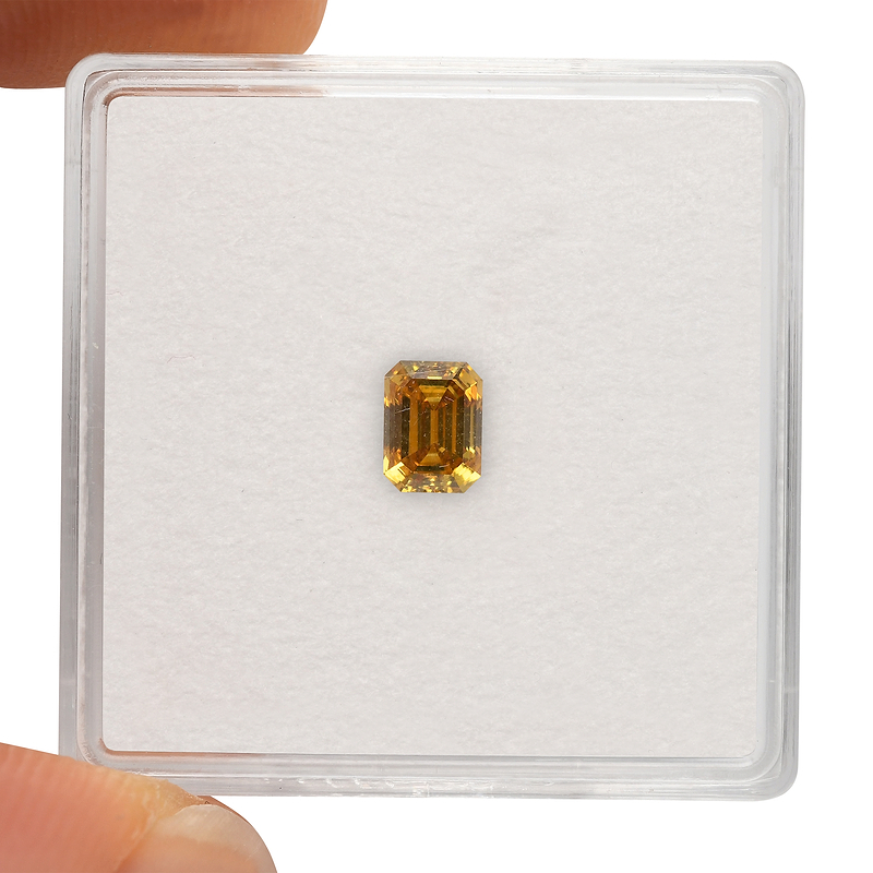 Fancy Deep Brownish Orangy Yellow Diamond  - 2
