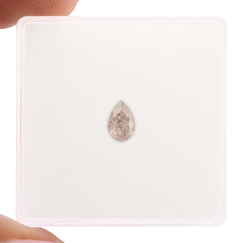 Fancy Light Orangy Pink Diamond  - 2