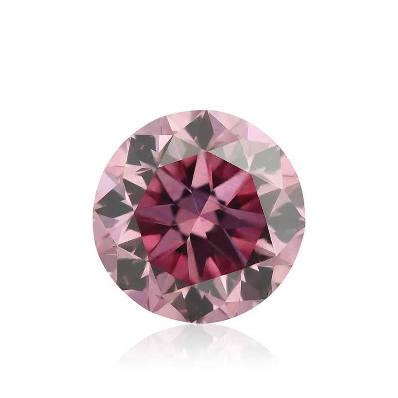 0.16 carat, Fancy Vivid Purplish Pink Diamond, Round Shape