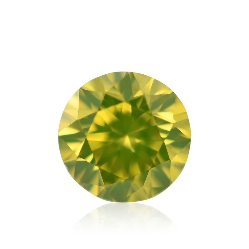 FANCY INTENSE YELLOW GREEN 0.068ct VVS-2