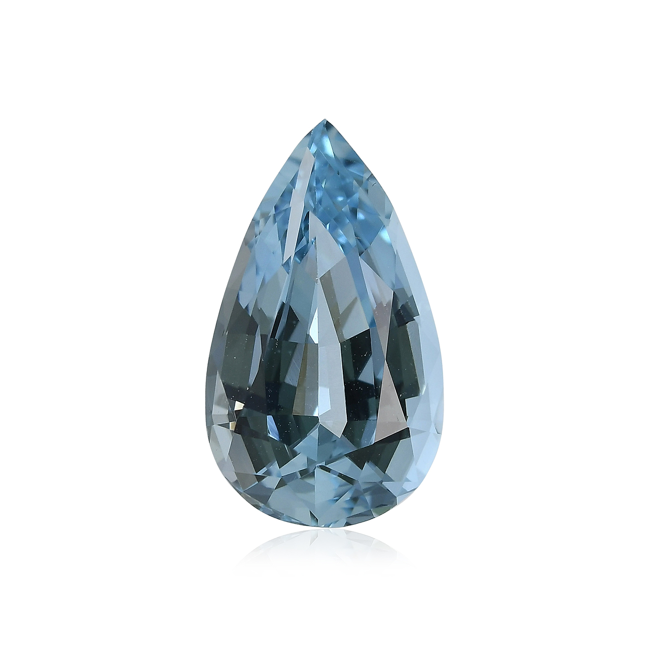 6.11 carat, Madagascar Aquamarine, Pear Shape, Heat treatment, SKU 453286