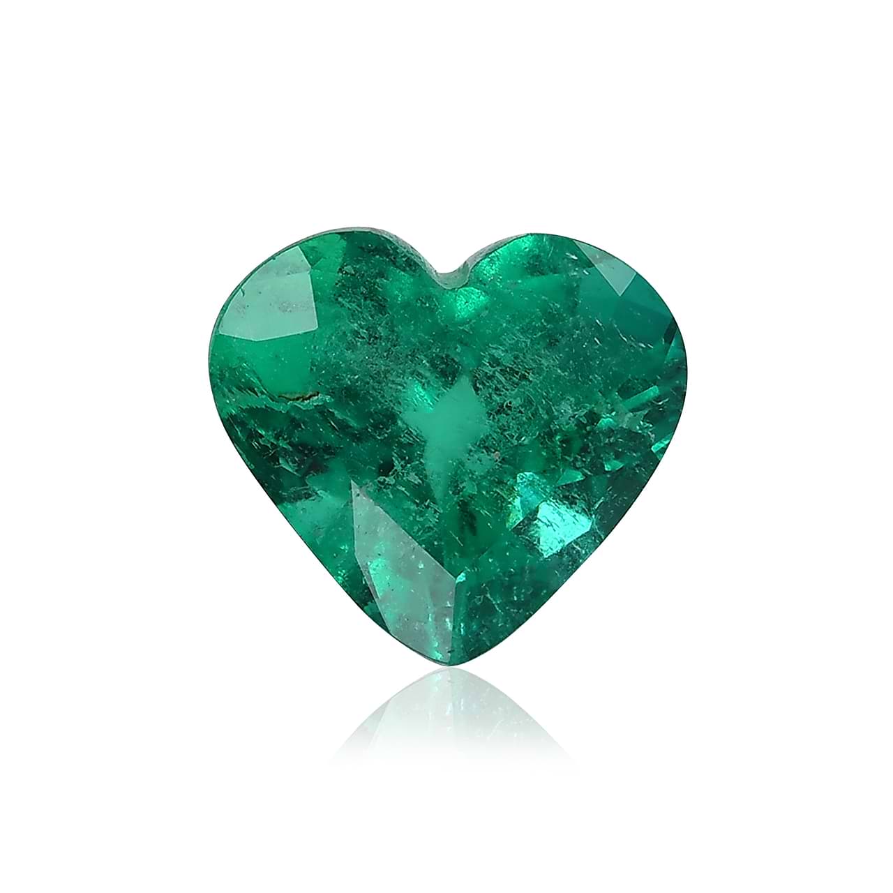 3.71 carat, Green, COLOMBIAN Emerald, Heart Shape, SKU 505308