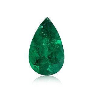 1.77 carat,  Green, COLOMBIAN Muzo Emerald, Pear Shape, Insignificant, MUZO & CD, SKU 542184