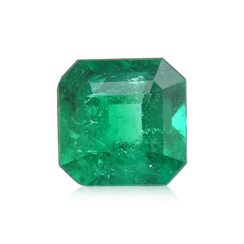 2.10 carat, Green, COLOMBIAN Emerald, Emerald Shape, Minor, GRS, SKU 486549