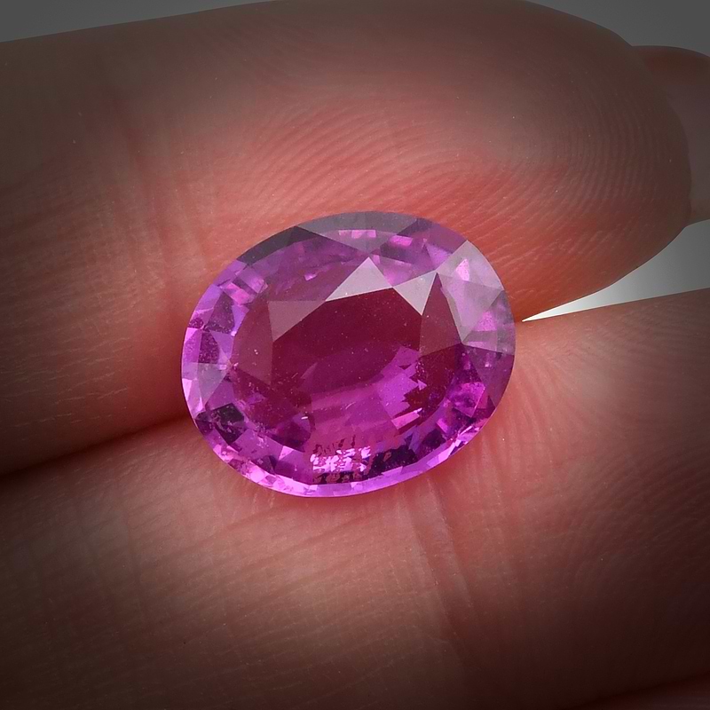 6.49 carat, Pink, Sri Lankan Sapphire, Oval Shape, No evidence of heat