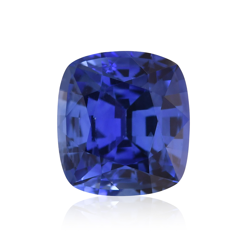 2.10 carat, Blue, Sri Lankan Sapphire, Cushion Shape, SKU 606056