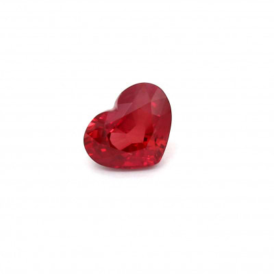 1.50 carat, Red, MOZAMBIQUE Ruby, Heart Shape, No evidence of heat  enhancement, GRS, SKU G-5669