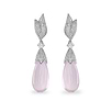 Rose Quartz and  Diamond Drop Earrings, SKU 142879 (27.77Ct TW)