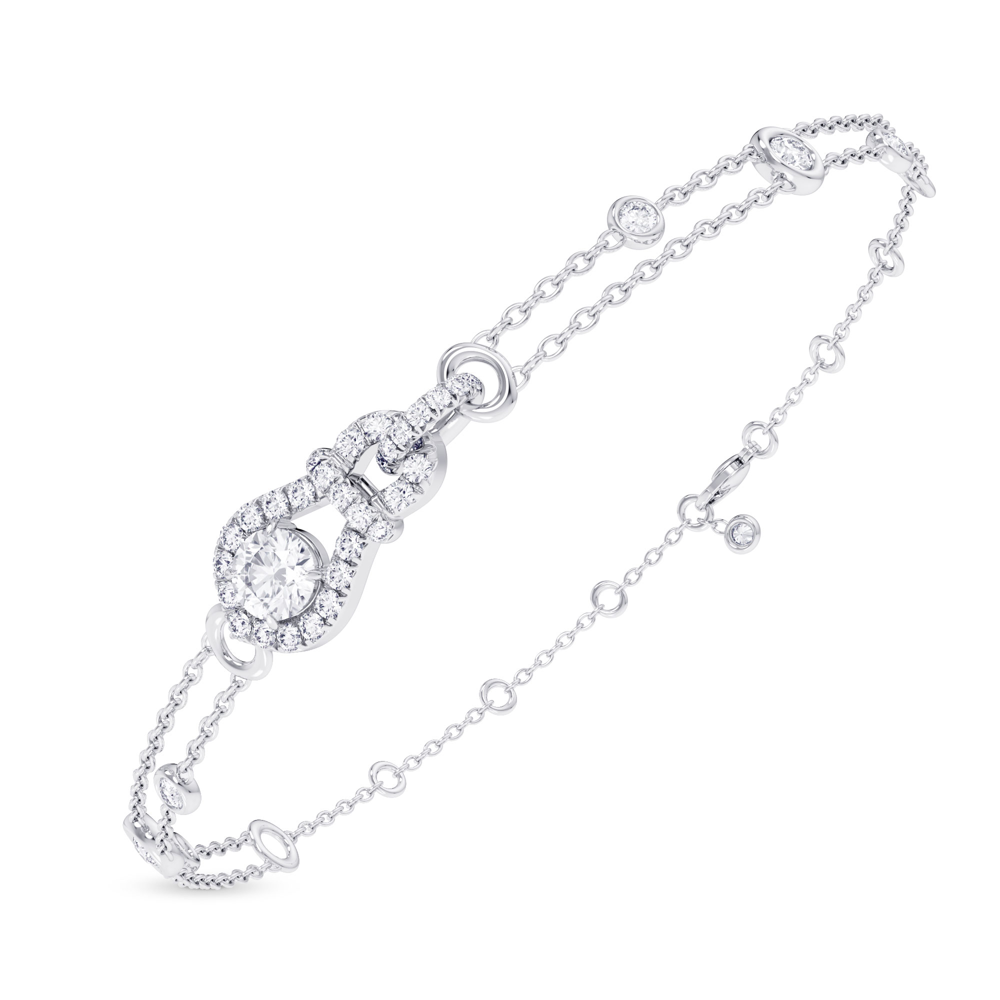 Round Brilliant Open Pave Diamond Bracelet, SKU 28126R (0.72 Round Brilliant Open Pave Diamond Bracelet, SKU 28126R (0.72