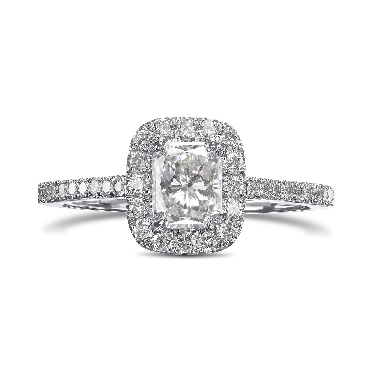 Radiant Diamond Halo Ring, SKU 31694M (0.83Ct TW)