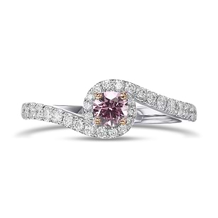 Lafonn Baguette Halo Engagement Ring PINK RINGS Size 5 Platinum 1.6 CTS  Approx.12.5(H)*10.5(W) – Wolf Fine Jewelers