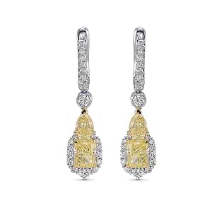 Yellow Diamond Stud Earrings 053ct 10K Yellow Gold 501242