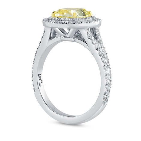  Fancy Intense Yellow Diamond Halo Ring, SKU 143173 (2.78Ct TW)