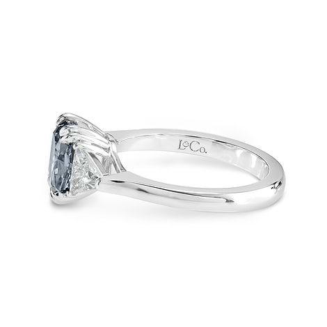 Fancy Gray-Blue Cushion Diamond Ring, SKU 147227 (2.13Ct TW)
