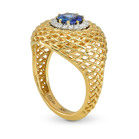 Sapphire & Diamond Designer Ring, SKU 161221 (0.85Ct TW)