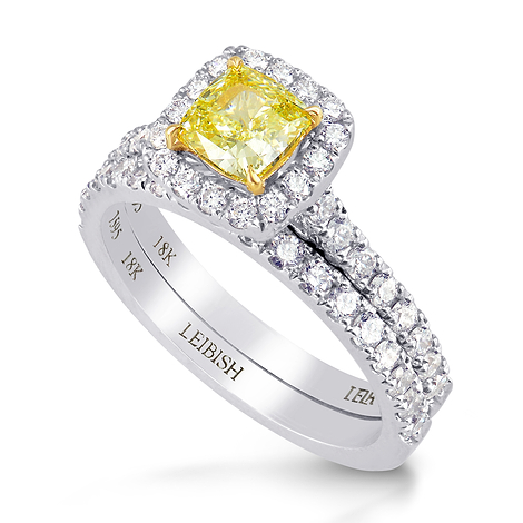 Fancy Yellow Internally Flawless Diamond Wedding Ring Set, SKU 197595 (1.44Ct TW)