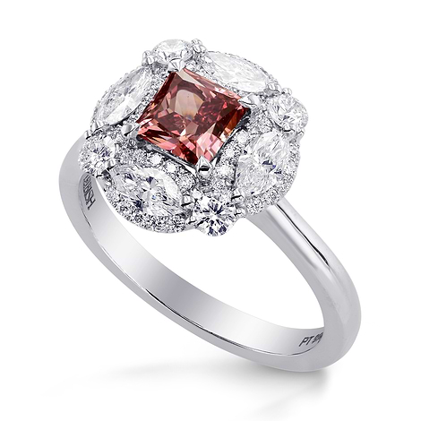Extraordinary Argyle Fancy Red Princess Diamond Ring, SKU 210551 (1.59Ct TW)