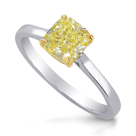  Fancy Yellow Diamond Solitaire Ring, SKU 211523 (1.29Ct TW)
