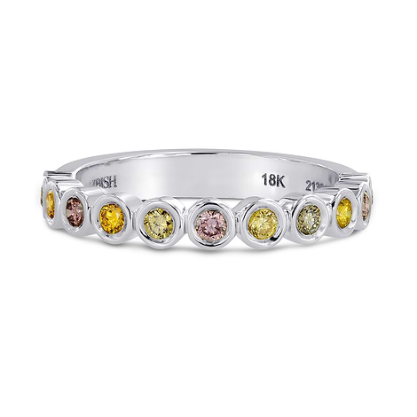 Multicolored Diamond Stackable Bezel Band Ring, SKU 213817 (0.31Ct TW)