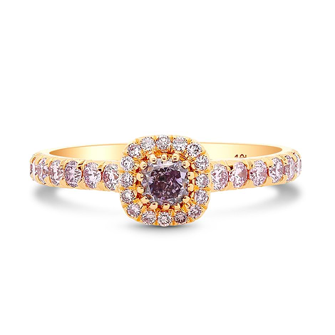 Fancy Pink Purple Cushion Millprong Halo Ring, SKU 218026 (0.61Ct TW)