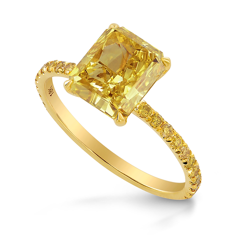 Fancy Deep Brownish Yellow (IF) Radiant Diamond Ring, SKU 228269 (3.28Ct TW)