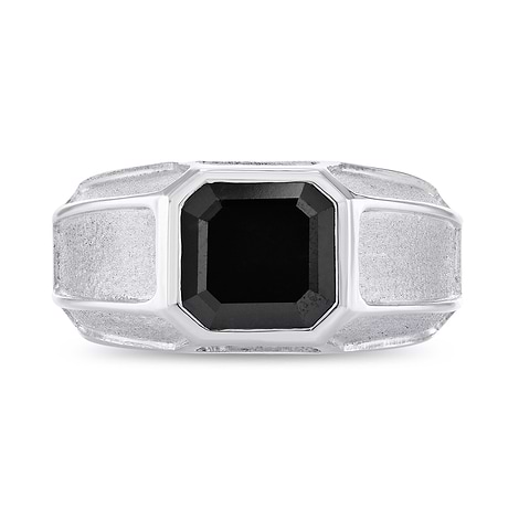 Fancy Black Radiant Diamond Mens Ring, SKU 230354 (2.44Ct TW)