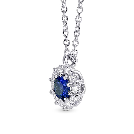 Sapphire & Diamond Pendant, SKU 247388 (0.36Ct TW)