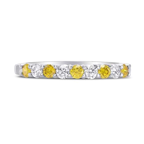  Fancy Vivid Yellow Diamond Band Ring, SKU 255383 (0.50Ct TW)
