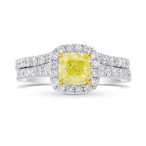 Fancy Yellow Diamond Engagement & Wedding Ring Set, SKU 262595 (1.38Ct TW)