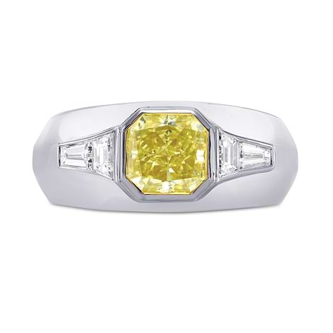Fancy Light Yellow Radiant Diamond Ring, SKU 269827 (1.92Ct TW)