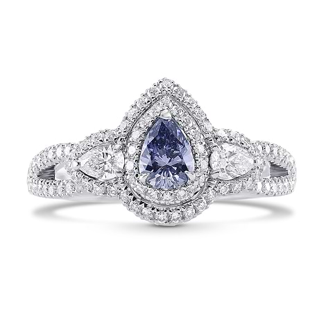 Fancy Gray Blue Pear Diamond Dress Ring, SKU 276067 (0.89Ct TW)